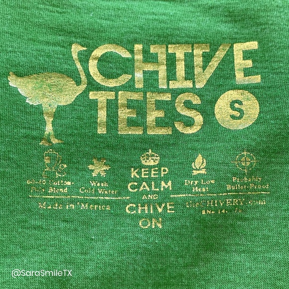 THE CHIVE - Keep Calm & Chive On - Green Graphic Short Sleeve Fitted T-Shirt - Picture 11 of 11